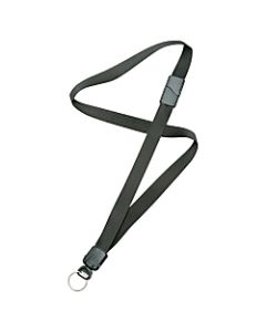 SKILCRAFT Deluxe Lanyard With Key Ring, 36in, Black, Pack Of 12 (AbilityOne 8455-01-613-0196)
