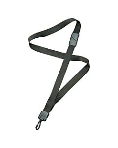 SKILCRAFT Deluxe Lanyard With Swivel Hook, 36in, Black, Pack Of 12 (AbilityOne 8455-01-613-0197)