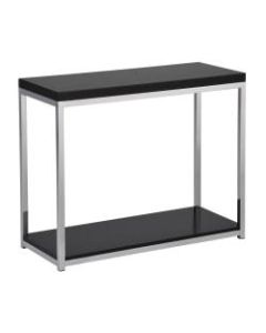 Ave Six Wall Street Table, Foyer, Rectangular, Black/Chrome