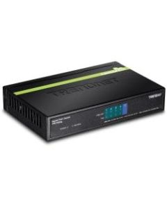 TRENDnet 5-Port Gigabit PoE+ Switch, 31 W PoE Budget, 10 Gbps Switching Capacity, Data & Power Through Ethernet To PoE Access Points And IP Cameras, Full & Half Duplex, Black, TPE-TG50g - 5-port Gigabit PoE+ Switch