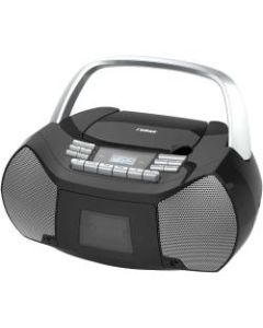 Naxa Portable CD/Cassette Boombox - 1 x Disc - 2.40 W - Silver, Black - CD-DA - Auxiliary Input