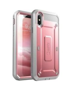 i-Blason Unicorn Beetle Pro Carrying Case (Holster) Apple iPhone X Smartphone - Rose Gold - Shock Absorbing, Scratch Resistant, Blemish Resistant, Drop Resistant, Impact Resistant - Polycarbonate, Thermoplastic Polyurethane (TPU) - Holster, Belt Clip