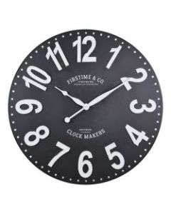 FirsTime & Co. Sullivan Wall Clock, Black/White