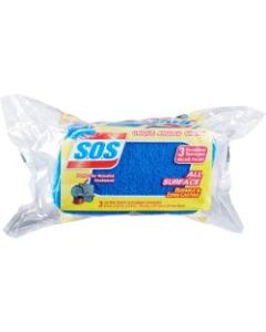 S.O.S Scrub Sponge - 5.3in Height x 3in Width x 0.9in Depth - 4032/Pallet - Cellulose - Blue