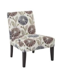 Ave Six Laguna Accent Chair, Dandelion Plum/Dark Espresso