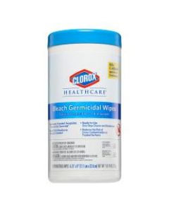 Clorox Healthcare Bleach Germicidal Wipes, Canister Of 70 Wipes