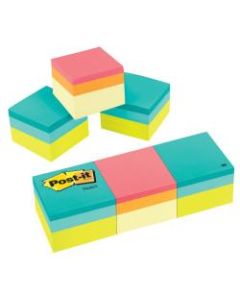 Post-it Notes Memo Cubes, 2in x 2in, Green Wave, Pack Of 3 Cubes