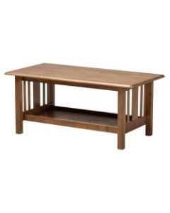 Baxton Studio Transitional Mission Coffee Table, 17-9/16inH x 41inW x 20-7/8inD, Walnut Brown