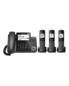 Panasonic Link2Cell Bluetooth DECT 6.0 Corded/Cordless Phone System With Answering Machine And 4 Handsets, KX-TGF383M