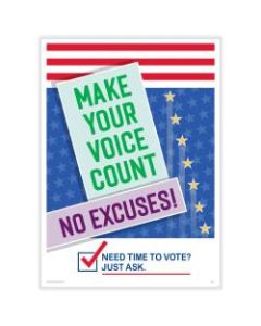 ComplyRight Get Out The Vote Poster, Make Your Voice Count, English, 10in x 14in