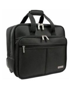 Overland Geoffrey Beene Rolling Business Case With 18in Laptop Pocket, Black