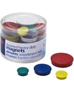 Officemate Heavy-Duty Magnets, Assorted Colors, Pack Of 30