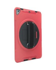 CTA Digital: Protective Case with Build in 360? Rotatable Grip Kickstand for iPad 7th & 8th Gen 10.2?, iPad Air 3 & iPad Pro 10.5?, Red - Impact Resistant, Drop Resistant - Silicone - Hand Strap - 10.3in Height x 7.3in Width x 0.8in Depth - 1 Pack