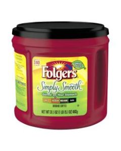 Folgers Simply Smooth Coffee, Light Roast, 31.1 Oz Per Bag