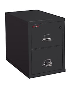 FireKing UL 1-Hour 31-5/8inD Vertical 2-Drawer Legal-Size File Cabinet, Metal, Black, White Glove Delivery