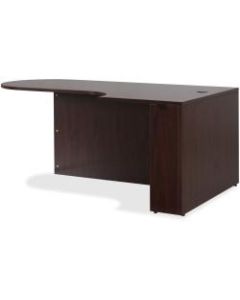 Lorell Essentials Series 72inW Right Peninsula Desk, Mahogany