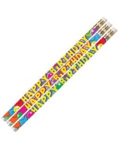 Musgrave Pencil Co. Motivational Pencils, 2.11 mm, #2 Lead, Birthday Bash, Multicolor, Pack Of 144