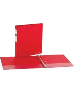 Avery Economy 3-Ring Binder, 1 1/2in Round Rings, 42% Recycled, Red