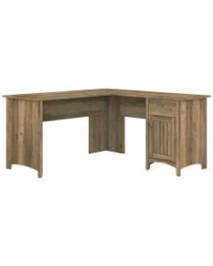 Bush Furniture Salinas 60inW L Shaped Desk with Storage, Reclaimed Pine, Standard Delivery