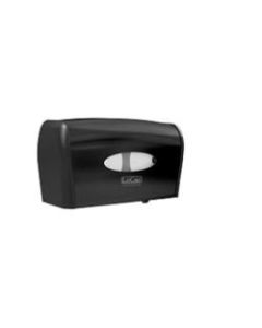 Solaris Paper LoCor Side-By-Side Wall-Mount Bath Tissue Dispenser, Black