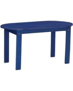 Linon Troy Outdoor Coffee Table, 18-1/8inH x 35-1/4inW x 18-1/8inD, Blue