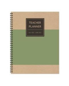 TF Publishing Teacher Weekly/Monthly Planner, 9in x 11in, Green, July 2021 To June 2022