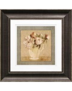 Timeless Frames Diana Pewter-Framed Floral Artwork, 10in x 10in, Cottage Bouquet