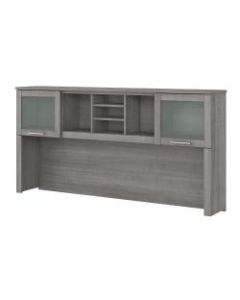 Bush Furniture Hutch For L-Shaped Desk, 72inW, Platinum Gray, Standard Delivery