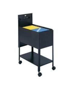 Safco Extra Deep Letter Tub File, 28-1/4inH x 13-1/2inW x 24-3/4inD, Black