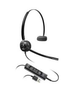 Plantronics Corded Headset with USB Connection - Mono - USB - Wired - Over-the-head - Monaural - Supra-aural - Noise Canceling