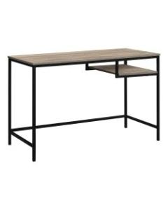 Monarch Specialties Computer Desk With Hanging Shelf, Dark Taupe/Black