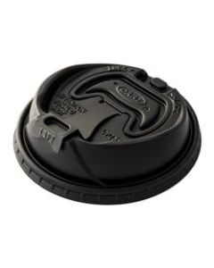 Dart Optima Reclosable Paper Hot Cup Lids, Black, Pack Of 1,000 Lids