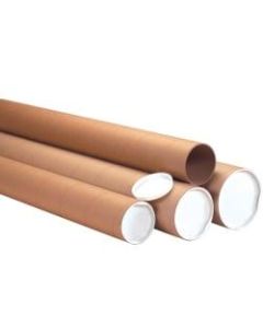Office Depot Brand Heavy-Duty Mailing Tubes With Caps, 4in x 72in, Kraft, Case Of 12