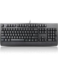 Lenovo USB Keyboard Black US English 103P - Cable Connectivity - USB Interface - English (US) - QWERTY Layout - Desktop Computer, Workstation, Notebook - Windows - Rubber Dome Keyswitch - Black