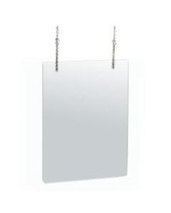 Azar Displays Hanging Adjustable Cashier Shields/Sneeze Guards, 18in x 24in, Clear, Pack Of 2 Shields