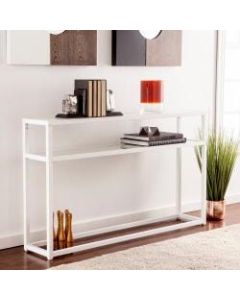 Holly & Martin Baldrick Narrow Console Table, Rectangular, Clear/White