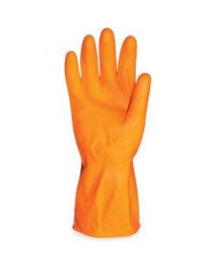 ProGuard Deluxe Flock Lined 12in Latex Gloves - Hand, Abrasion, Acid Protection - X-Large Size - Latex - Orange - 144 / Carton - 28 mil Thickness