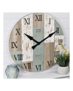 FirsTime & Co. Timberworks Wall Clock, Multicolor