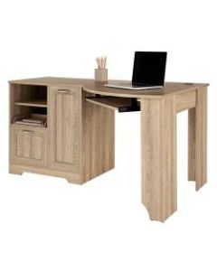 Realspace Magellan 60inW Corner Desk, Blonde Ash