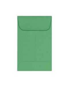 LUX Coin Envelopes, #1, Gummed Seal, Holiday Green, Pack Of 1,000