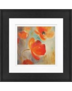 Timeless Frames Alexis Framed Floral Artwork, 8in x 8in, Black Frame, Poppies In Bloom I