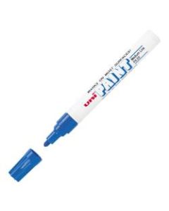 Uni-Paint Markers, Medium Point, Blue, Pack Of 12