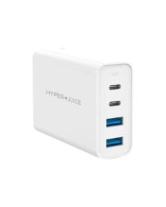 HyperJuice HJ-GAN100 Charger Adapter - 100 V AC, 240 V AC Input - 5 V DC/5 A, 9 V DC, 12 V DC, 15 V DC, 20 V DC Output - White