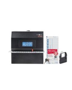 Pyramid 3700 Heavy-Duty Time Clock & Document Stamp, Black