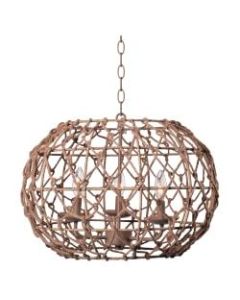 Kenroy Home Torus 3-Light Pendant Lamp, Tan