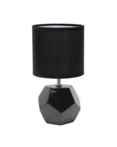 Simple Designs Round Prism Mini Table Lamp, 10-7/16inH, Black