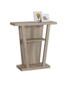 Monarch Specialties Hall Accent Table, Trapezoid, Dark Taupe