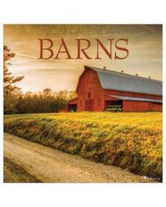 TF Publishing Scenic Wall Calendar, 12in x 12in, Barns, January To December 2022