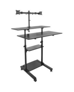 Mount-It! MI-7972 Mobile Standing Desk With Dual-Monitor Mount
