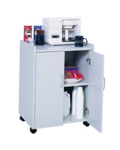 Safco Mobile Refreshment Center, 31inH x 23inW x 18inD, Gray